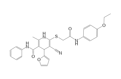 5-cyano-6-{[2-(4-ethoxyanilino)-2-oxoethyl]sulfanyl}-4-(2-furyl)-2-methyl-N-phenyl-1,4-dihydro-3-pyridinecarboxamide