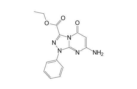 7-Amino-3-(ethoxycarbonyl)-1-phenyl-[1,2,4)-triazolo[4,3-a]pyrimidin-5(1H)-one