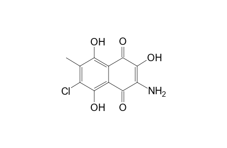 3-Amino-6(7)-chloro-2,5,8-trihydroxy-7(6)-methylnaphthalene-1,4-dione