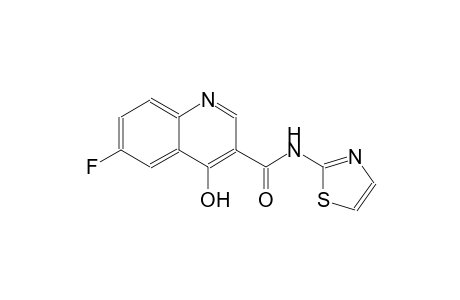 3-quinolinecarboxamide, 6-fluoro-4-hydroxy-N-(2-thiazolyl)-