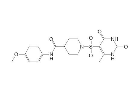 N-(4-methoxyphenyl)-1-[(6-methyl-2,4-dioxo-1,2,3,4-tetrahydro-5-pyrimidinyl)sulfonyl]-4-piperidinecarboxamide