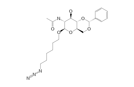 6-AZIDOHEXYL-2-ACETAMIDO-4,6-O-BENZYLIDENE-2-DEOXY-BETA-D-GLUCOPYRANOSIDE