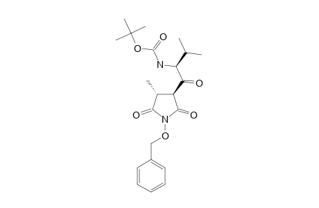 (3R,4S,2'S)-TRANS-1-BENZYLOXY-3-[2'-(TERT.-BUTOXYCARBONYL)-AMINO-3'-METHYL-1'-OXOBUTYL]-4-METHYLSUCCINIMIDE