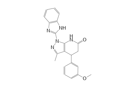 6H-pyrazolo[3,4-b]pyridin-6-one, 1-(1H-benzimidazol-2-yl)-1,4,5,7-tetrahydro-4-(3-methoxyphenyl)-3-methyl-