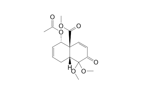 Methyl (4aS*,5S*,8aR*)-5-acetoxy-1,1-dimethoxy-2-oxo-1,2,4a,5,8,8a-hexahydro-4a-naphthalenecarboxylate