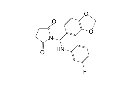 1-[1,3-benzodioxol-5-yl(3-fluoroanilino)methyl]-2,5-pyrrolidinedione