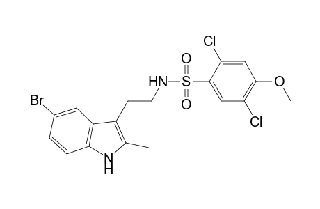 N-[2-(5-bromanyl-2-methyl-1H-indol-3-yl)ethyl]-2,5-bis(chloranyl)-4-methoxy-benzenesulfonamide