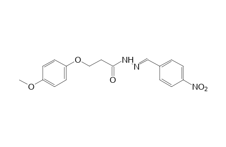 3-(p-methoxyphenoxy)propionic acid, (p-nitrobenzylidene)hydrazide