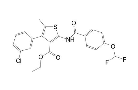 ethyl 4-(3-chlorophenyl)-2-{[4-(difluoromethoxy)benzoyl]amino}-5-methyl-3-thiophenecarboxylate