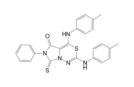 5H-Imidazo[1,5-d][1,3,4]thiadiazin-5-one, 6,7-dihydro-2,4-bis[(4-methylphenyl)amino]-6-phenyl-7-thioxo-