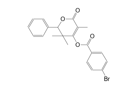 benzoic acid, 4-bromo-, 3,6-dihydro-3,3,5-trimethyl-6-oxo-2-phenyl-2H-pyran-4-yl ester
