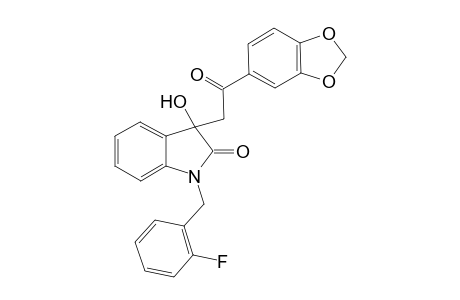 2H-Indol-2-one, 3-[2-(1,3-benzodioxol-5-yl)-2-oxoethyl]-1-[(2-fluorophenyl)methyl]-1,3-dihydro-3-hydroxy-