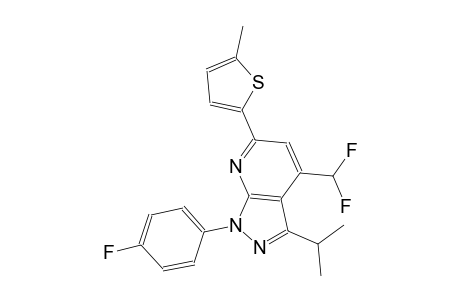 1H-pyrazolo[3,4-b]pyridine, 4-(difluoromethyl)-1-(4-fluorophenyl)-3-(1-methylethyl)-6-(5-methyl-2-thienyl)-