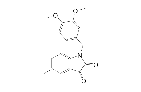 1H-indole-2,3-dione, 1-[(3,4-dimethoxyphenyl)methyl]-5-methyl-