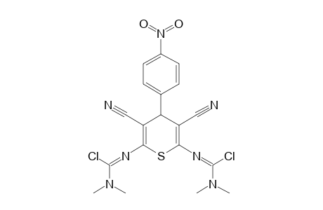 1-chloro-N'-[6-[(chloro-dimethylaminomethylidene)amino]-3,5-dicyano-4-(4-nitrophenyl)-4H-thiopyran-2-yl]-N,N-dimethylmethanimidamide