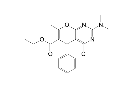 4-Chloro-2-(dimethylamino)-7-methyl-5-phenyl-5H-pyrano[2,3-d]pyrimidine-6-carboxylic acid ethyl ester