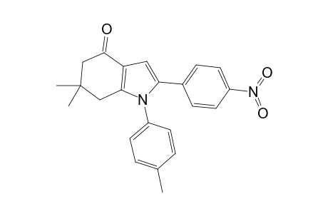 6,6-Dimethyl-2-(4-nitro-phenyl)-1-p-tolyl-1,5,6,7-tetrahydro-indol-4-one