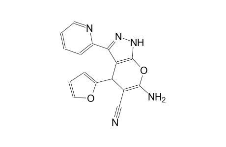 6-Amino-4-furan-2-yl-3-pyridin-2-yl-1,4-dihydro-pyrano[2,3-c]pyrazole-5-carbonitrile