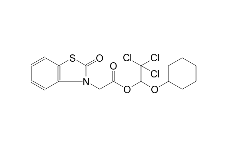 2,2,2-trichloro-1-(cyclohexyloxy)ethyl (2-oxo-1,3-benzothiazol-3(2H)-yl)acetate