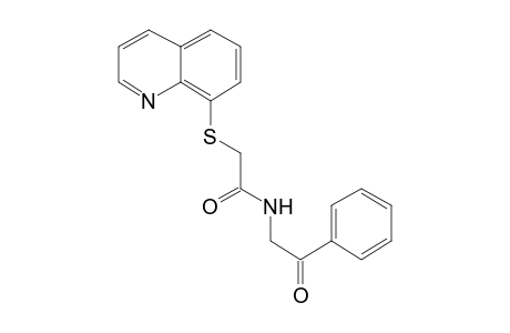 N-(2-Oxo-2-phenylethyl)-2-(8-quinolinylsulfanyl)acetamide