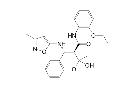 (3R,4R)-N-(2-Ethoxyphenyl)-2-hydroxy-2-methyl-4-(3-methylisoxazol-5-ylamino)-3,4-dihydro-2H-chromene-3-carboxamide