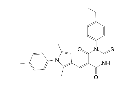 (5Z)-5-{[2,5-dimethyl-1-(4-methylphenyl)-1H-pyrrol-3-yl]methylene}-1-(4-ethylphenyl)-2-thioxodihydro-4,6(1H,5H)-pyrimidinedione