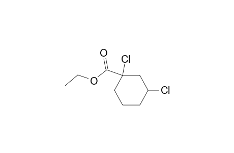 Cyclohexanecarboxylic acid, 1,3-dichloro-, ethyl ester