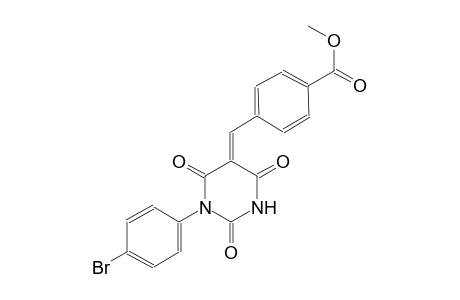 benzoic acid, 4-[(E)-(1-(4-bromophenyl)tetrahydro-2,4,6-trioxo-5(2H)-pyrimidinylidene)methyl]-, methyl ester