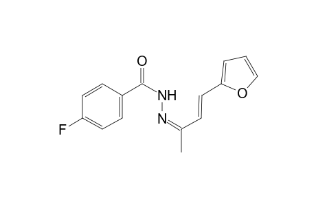 Benzhydrazide, 4-fluoro-N2-[3-(2-furyl)-1-methylpropenylideno]-