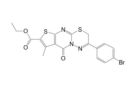 ethyl 2-(4-bromophenyl)-8-methyl-9-oxo-3H,9H-thieno[2',3':4,5]pyrimido[2,1-b][1,3,4]thiadiazine-7-carboxylate