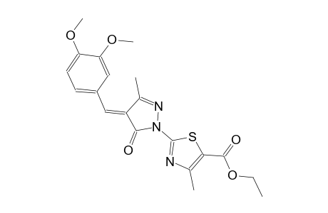 5-thiazolecarboxylic acid, 2-[(4E)-4-[(3,4-dimethoxyphenyl)methylene]-4,5-dihydro-3-methyl-5-oxo-1H-pyrazol-1-yl]-4-methyl-, ethyl ester
