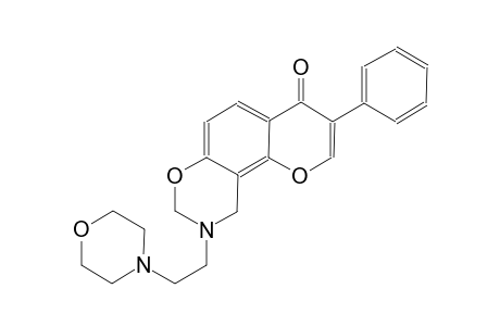 4H,8H-pyrano[2,3-f][1,3]benzoxazin-4-one, 9,10-dihydro-9-[2-(4-morpholinyl)ethyl]-3-phenyl-
