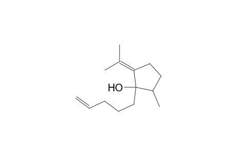 Cyclopentanol, 2-methyl-5-(1-methylethylidene)-1-(4-pentenyl)-
