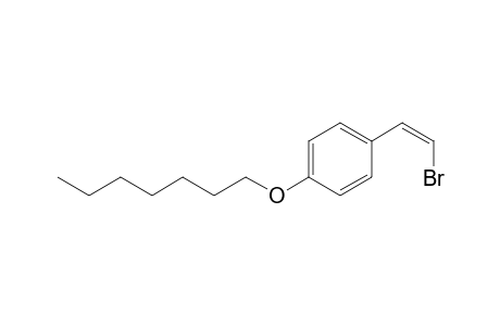 (Z/E)-.beta.-Bromo-4-heptyloxystyrene