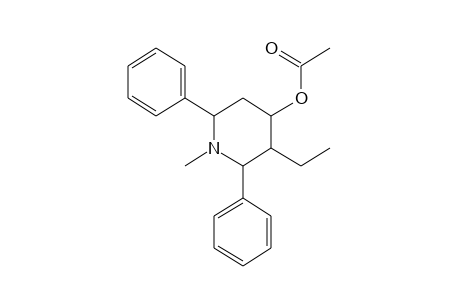 2,6-Diphenyl-3-ethyl-1-methyl-4-piperidinol acetate