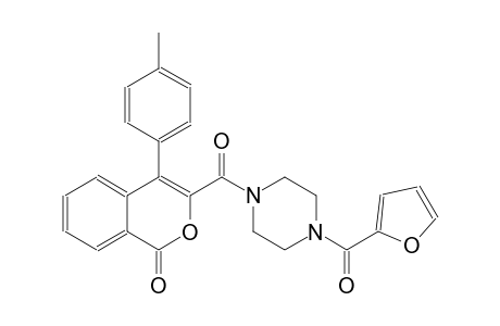 1H-2-benzopyran-1-one, 3-[[4-(2-furanylcarbonyl)-1-piperazinyl]carbonyl]-4-(4-methylphenyl)-