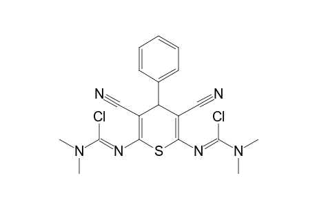 N'-[6-[(Z)-[chloranyl(dimethylamino)methylidene]amino]-3,5-dicyano-4-phenyl-4H-thiopyran-2-yl]-N,N-dimethyl-carbamimidoyl chloride