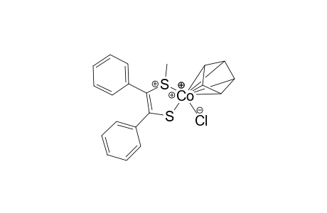 (.eta.(5)-cyclopentadienyl)(chloro)[diphenyl-1-methylthio-.xi.S-ethylene-2-thiolato]cobalt(III)