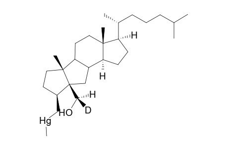 (6R)-[6-2H]-5-(Hydroxymethyl)-A,B-bisnor-3.beta.-[(methylmercurio)methyl]-5.beta.-cholestane