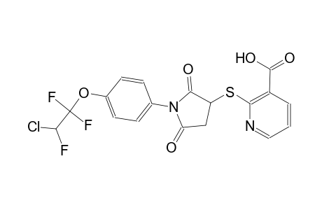 3-pyridinecarboxylic acid, 2-[[1-[4-(2-chloro-1,1,2-trifluoroethoxy)phenyl]-2,5-dioxo-3-pyrrolidinyl]thio]-