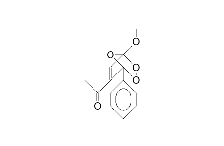 5-Acetyl-1-methoxy-4-phenyl-2,3,7-trioxa-bicyclo(2.2.1)hept-5-ene