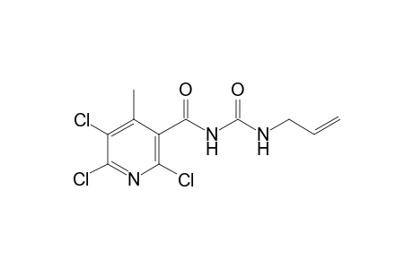 2,5,6-trichloro-4-methyl-N-(prop-2-enylcarbamoyl)pyridine-3-carboxamide