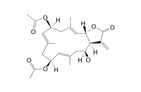 acetic acid [(1S,2S,4E,6S,8E,10S,12E,14S)-6-acetoxy-2-hydroxy-16-keto-4,8,12-trimethyl-17-methylene-15-oxabicyclo[12.3.0]heptadeca-4,8,12-trien-10-yl] ester