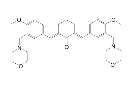 (2E,6E)-2,6-bis[4-methoxy-3-(4-morpholinylmethyl)benzylidene]cyclohexanone