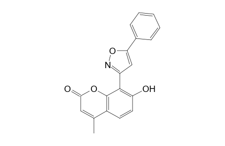 7-hydroxy-4-methyl-8-(5-phenyl-3-isoxazolyl)coumarin
