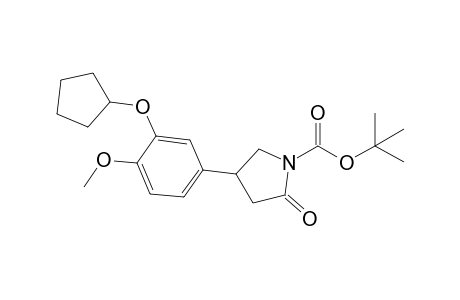 4-(3-cyclopentyloxy-4-methoxyphenyl)-2-oxo-1-pyrrolidinecarboxylic acid tert-butyl ester