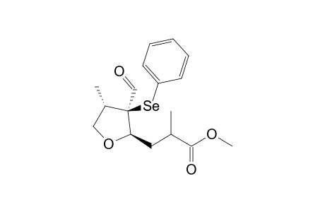 (2R,3R,4S)-3-Formyl-2-[2-(methoxycarbonyl)propyl]-4-methyl-3-phenylseleno-tetrahydrofuran