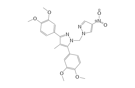 3,5-bis(3,4-dimethoxyphenyl)-4-methyl-1-[(4-nitro-1H-pyrazol-1-yl)methyl]-1H-pyrazole