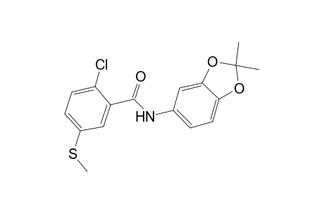 Benzamide, 2-chloro-N-(2,2-dimethyl-1,3-benzodioxol-5-yl)-5-methylthio-