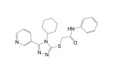 2-{[4-cyclohexyl-5-(3-pyridinyl)-4H-1,2,4-triazol-3-yl]sulfanyl}-N-phenylacetamide